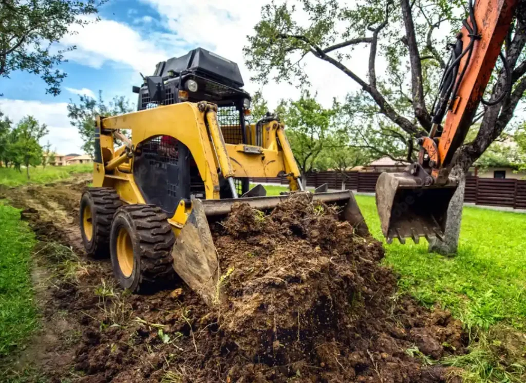 Construction site earthmoving