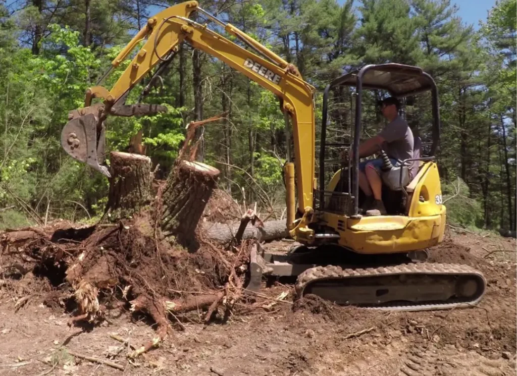 Heavy machinery in operation