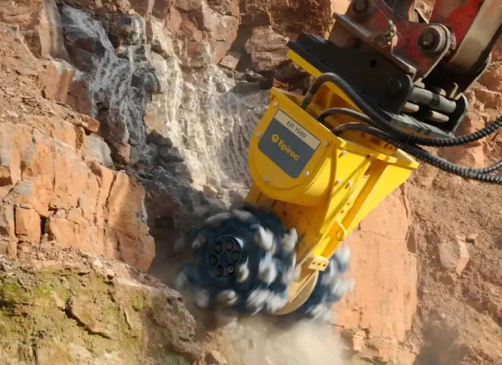 Rock cutting attachment