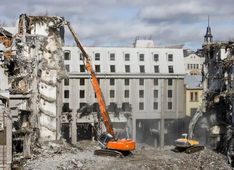 Urban building demolition